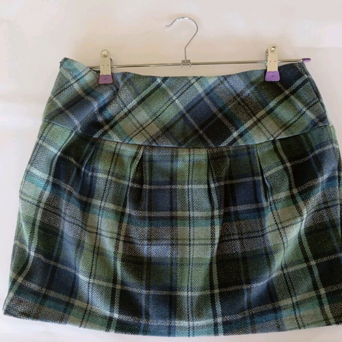 Sinequanone checked skirt like new, blue and turquoise, size large
