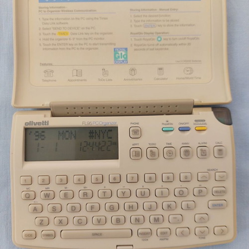Olivetti FL95 PC Organizer vintage used with Timex Data Link