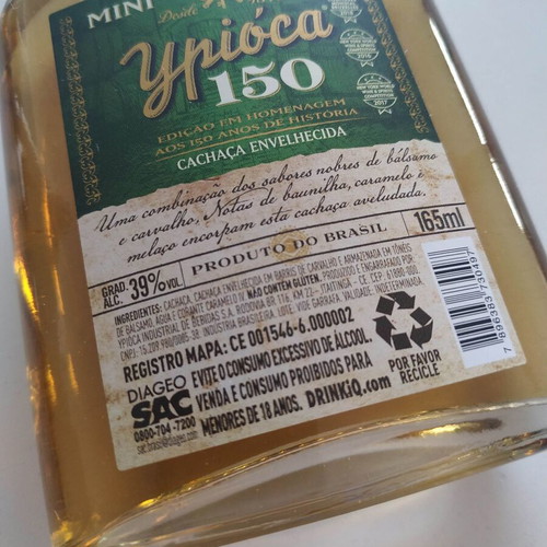 Ypióca 150 Brazilian Cachaça aged 165ml