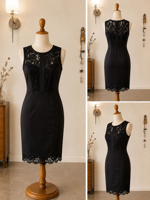 Lace dress H&M size 36 small like new, black