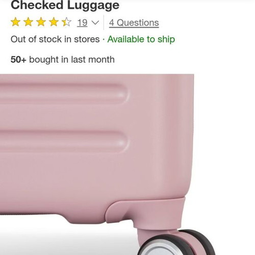 American Tourister suitcase like new, rare pink USA model