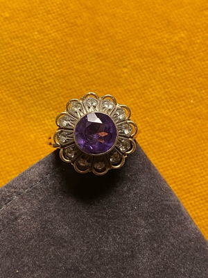 18K ring with 2.5k alexandrite used, antique
