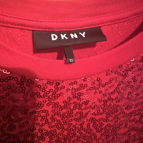 DKNY red blouse like new, size XS