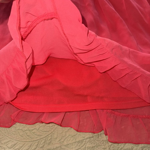 Dress fuchsia with ruffles size M new