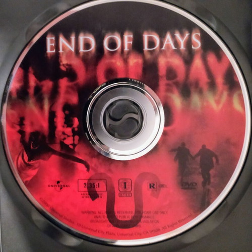 End of Days DVD like new, American edition zone 1
