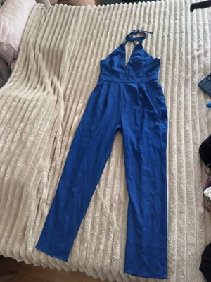 Assos backless long jumpsuit like new, blue, size M