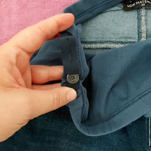Maternity pants used, soft stretch blue denim, size L