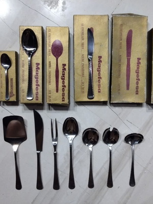Vintage Magefesa Cutlery Set 111 Pieces Stainless Steel Ley 18/10 New