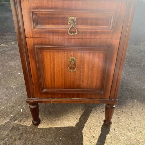 Wooden bedside cabinet used with drawer and cupboard