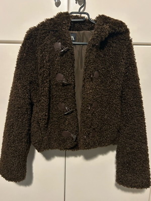 Zara short brown shearling jacket like new