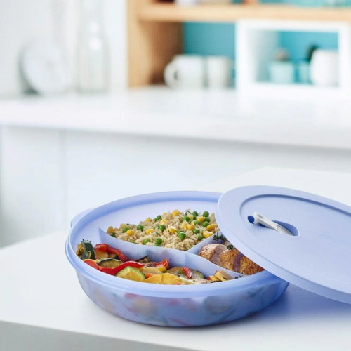Crystal Wave Tupperware 1.4L with 3 compartments new
