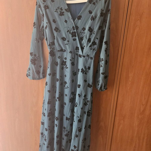 Winter wrap dress cypress with velvet black details like new M-L