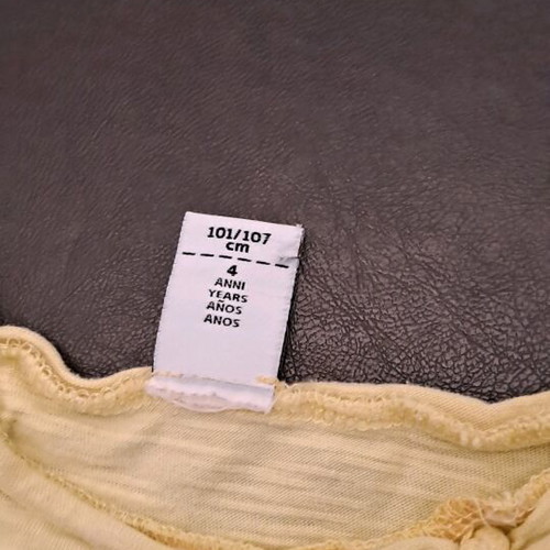 Prenatal girls' cotton t-shirt like new, yellow 104 cm