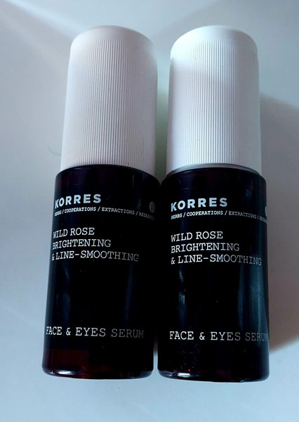 Δύο Serum τής korres wild rose για ματιά και πρόσωπο