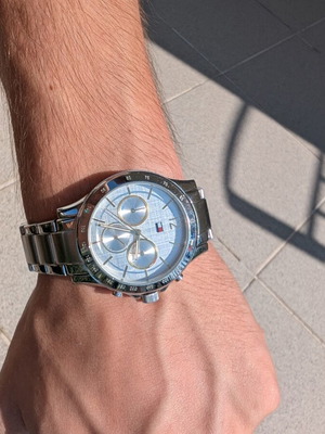 Tommy Hilfiger new watch, silver multifunction stainless steel