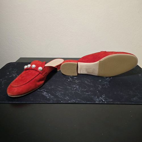 The Bag women's summer slip-on shoes red suede like new
