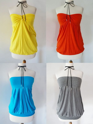 Strapless blouses in 4 colors, one size
