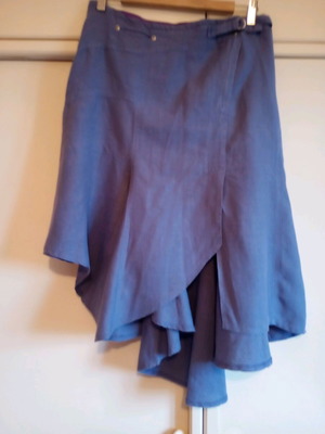 Impressive Asymmetrical Linen Skirt ON-LINE Exclusive (Size 3 / Large)
