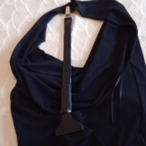 Black Long Halter Neck Dress like new