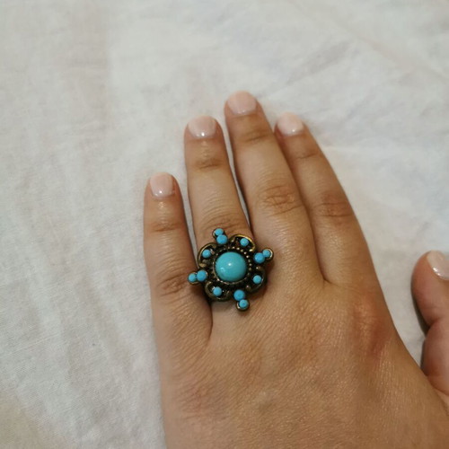 Summer ring like new with mandala pattern