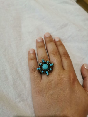 Summer ring like new with mandala pattern