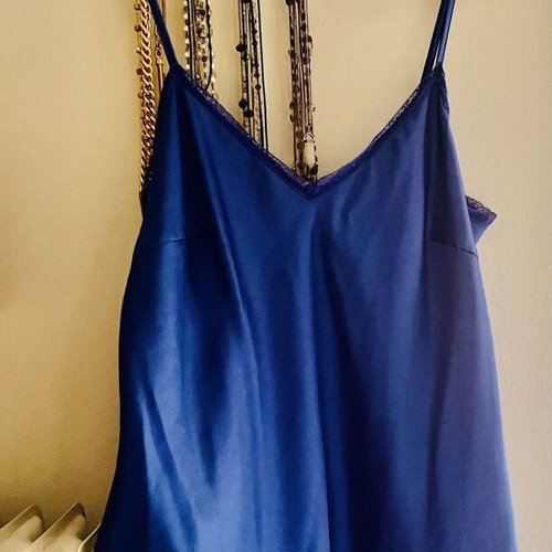 Molly Bracken Ladies Woven Camisole new, cobalt blue, size large