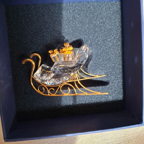 Swarovsky sleigh Christmas decoration new