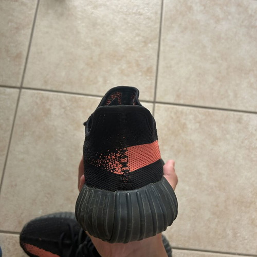 Yeezy 350 V2 Core black-red sneakers size 44 2/3 like new
