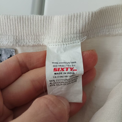 Miss Sixty top, cotton and silk, off-white