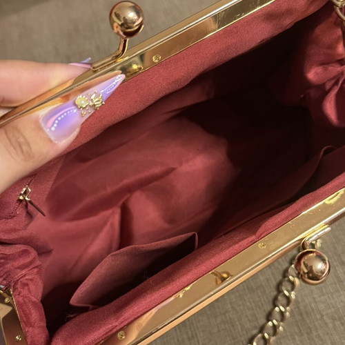 Lilac Quilted Shoulder Bag clutch with detachable chain and strap, like new