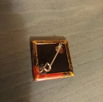 Square pin with design like new
