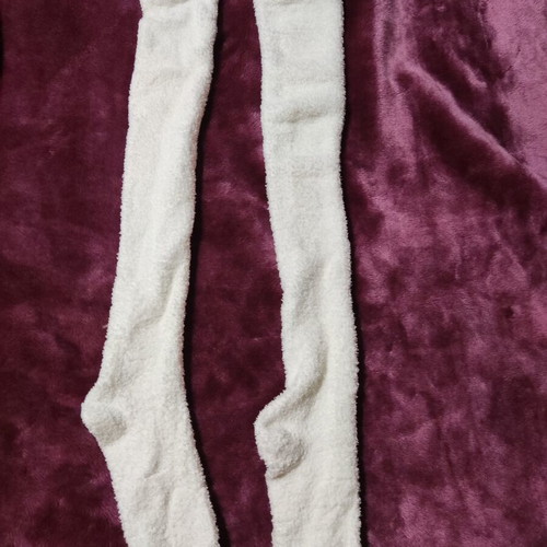 Long warm socks over the knee size 39-42 white new