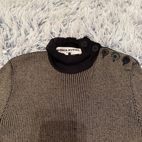 Sonia Rykiel πουλόβερ σαν καινούργιο, μαύρο και χρυσαφί, μέγεθος S