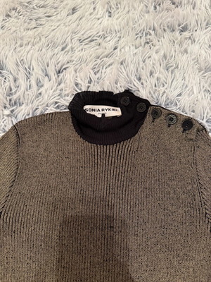 Sonia Rykiel πουλόβερ σαν καινούργιο, μαύρο και χρυσαφί, μέγεθος S