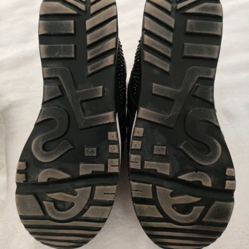 Black women's sneakers with rhinestone effect like new
