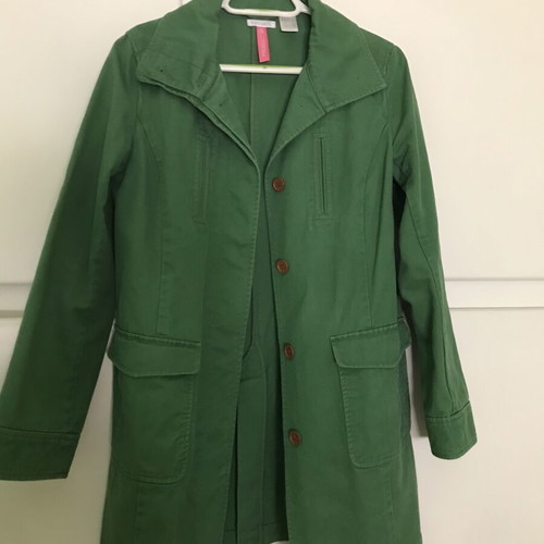 La Redoute Collections women's green cotton coat, size S