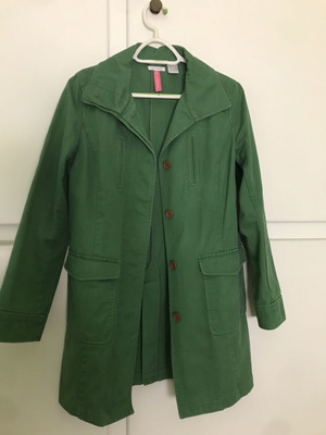 La Redoute Collections women's green cotton coat, size S