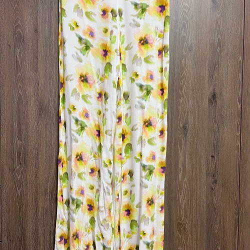 Stradivarius fabric pants like new, white and green, size L