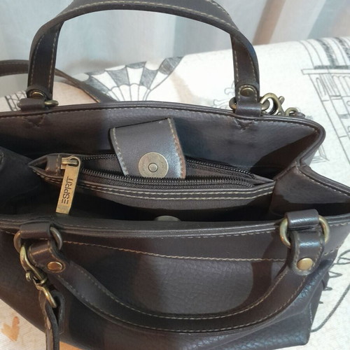 Esprit San Francisco leather shoulder bag like new, brown