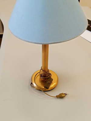 Gallis Lighting ARC Table Lamp like new, gold and light blue