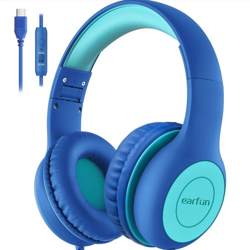Kids over ear headphones type C wired brand new