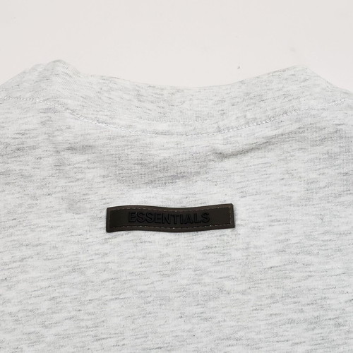 Fear of God Essentials men's cotton short sleeve t-shirt, size M-L, grey