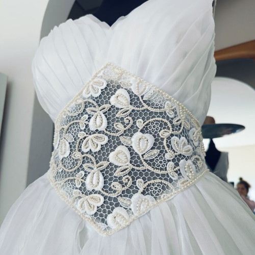 Fairytale wedding dress like new, size S/M, white, length 140cm