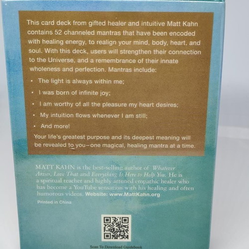 The Healing Mantra Deck by Matt Kahn 52 cards like new