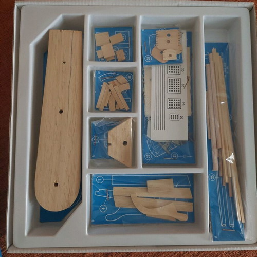 Bounty sailboat model new, wooden with instructions