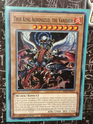 True King Agnimazud, The Vanisher card like new with Ultra Pro sleeve