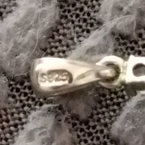 Pendant with black pearl, silver 925 and zircon like new