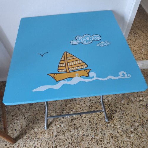 Folding table used, 60x60 cm, height 75 cm
