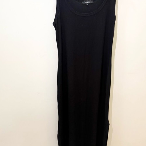 Lussile black maxi dress used, size S with elastic fit