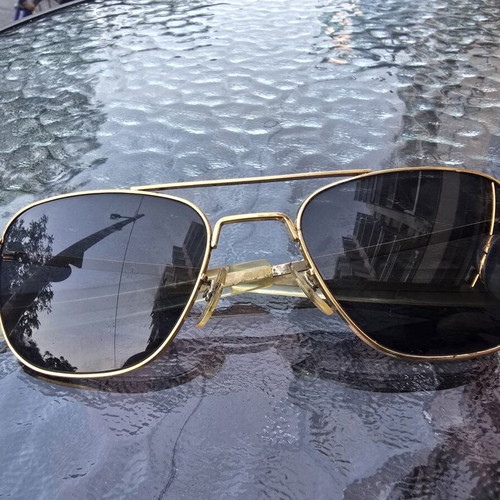 American Optical Command sunglasses with case, gold